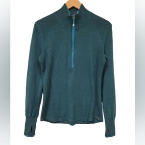 Eddie bauer women  1/4 zip green sweatshirt Size M